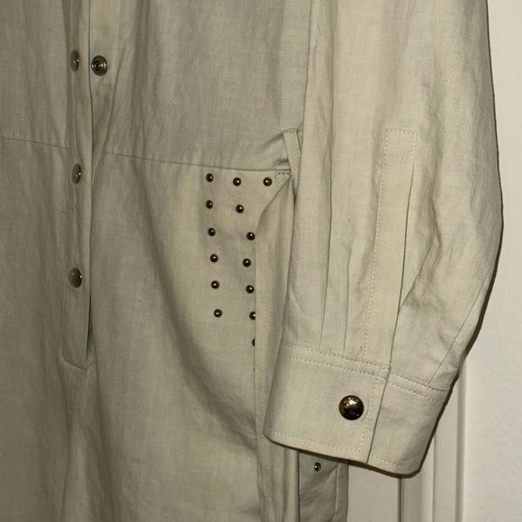 IRO Belted Embellished Linen And Cotton-Blend Jumpsuit - Picture 9 of 10